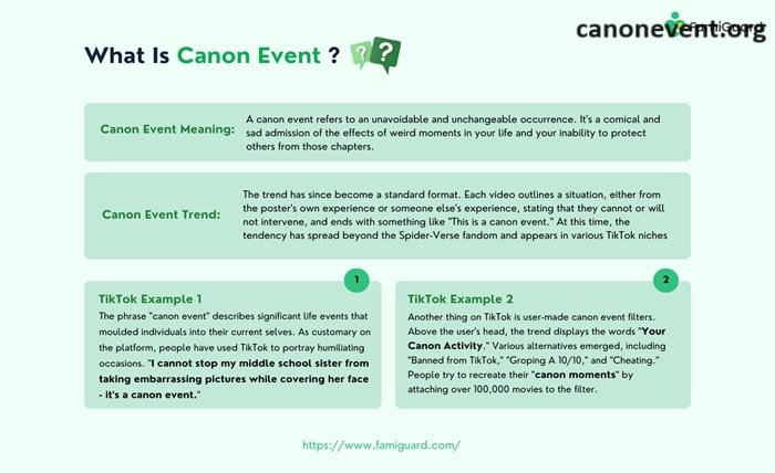 what is a canon event example