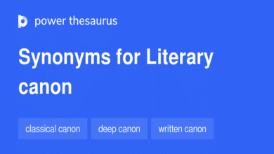 literary canon synonym